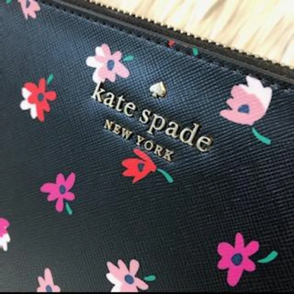 Kate Spade Black w/ Floral Laptop Sleeve